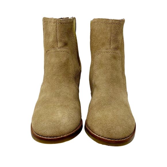NEW Sperry Top-Sider Marlow Suede Heeled Ankle Boots Tan/Gold Shimmer size 8 M - Picture 6 of 16
